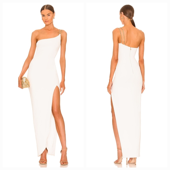 Nookie Estella One Shoulder Gown in White - Picture 1 of 12
